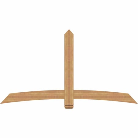 Ekena Millwork Bellingham Timber Gable Bracket, Western Red Cedar, 84"W x 45"H x 1 1/2"D x 5 1/2"F, 13/12 Pitch GBW084X45X0206BEL00SWR